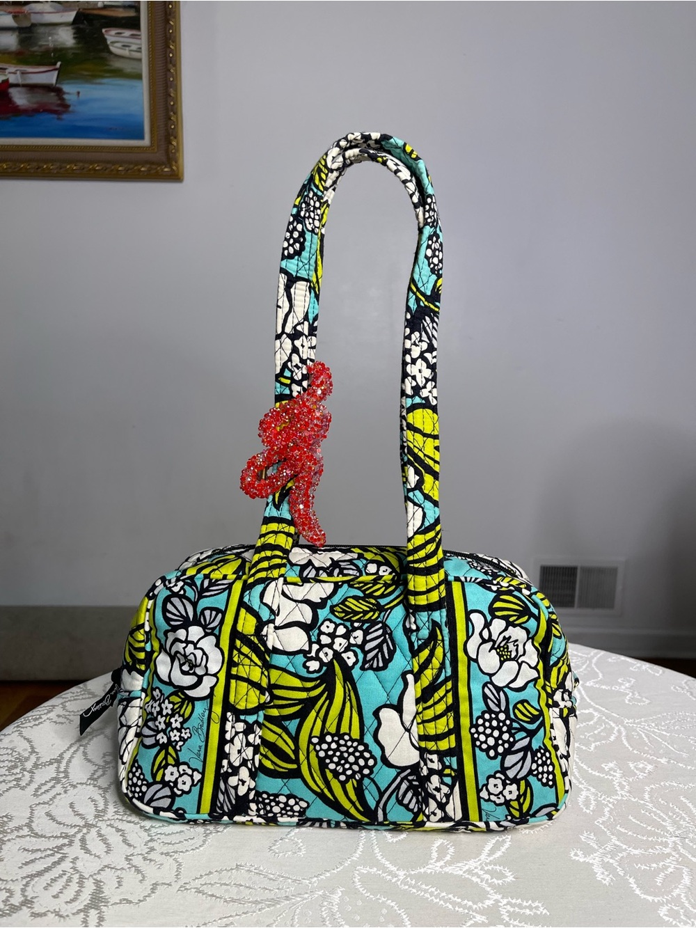 🌿 VINTAGE VERA BRADLEY BARREL DUFFEL BAG 🌿